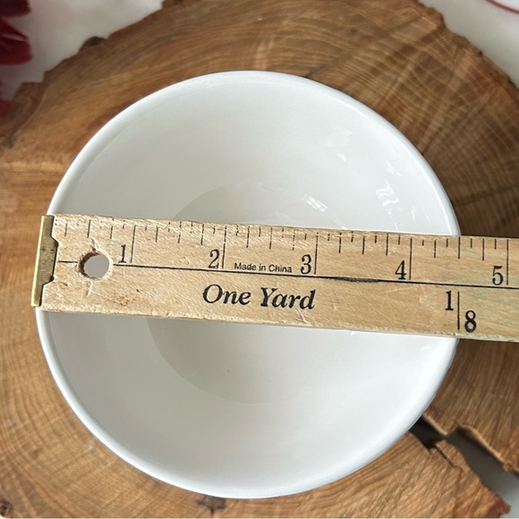 🌴Joy Candy Cane Serving/Candy Red and White Holiday Bowls - Set of Two - Picture 8 of 9